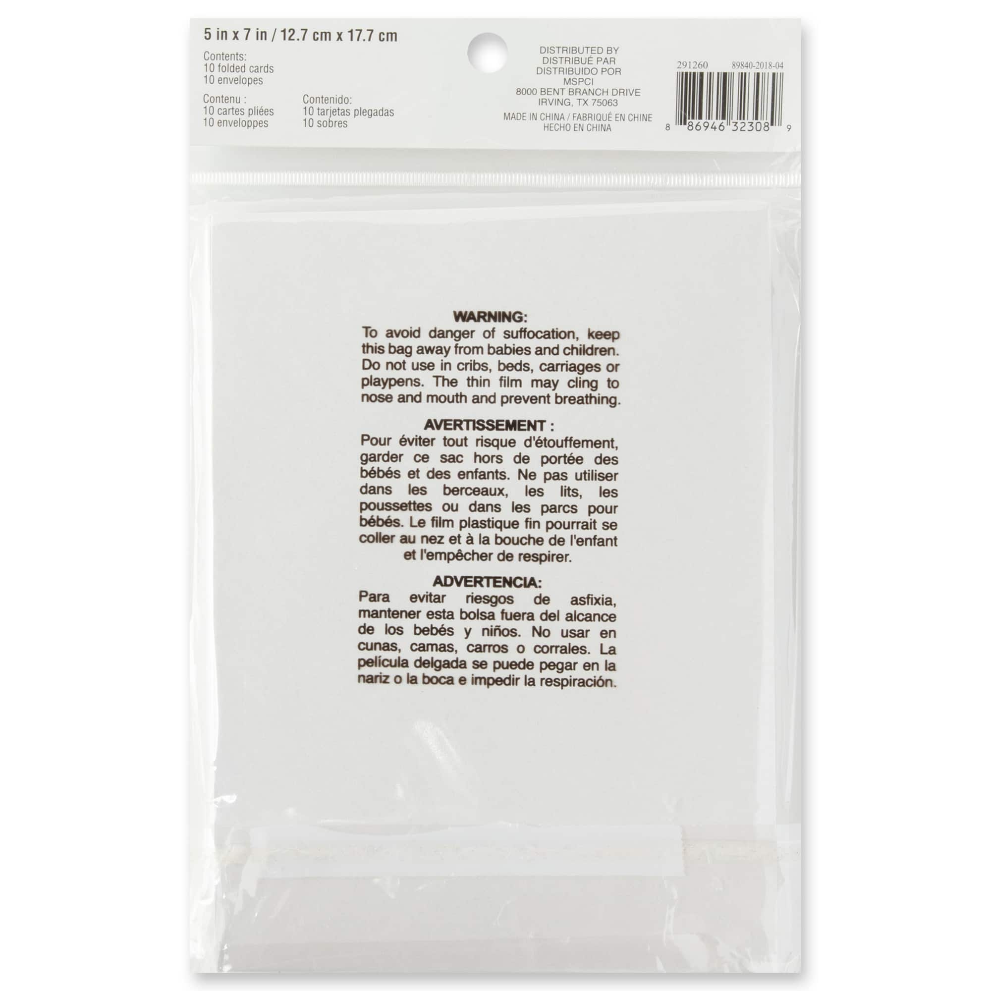 White Shimmer Card & Envelope Sets by Recollections™, 5" x 7"